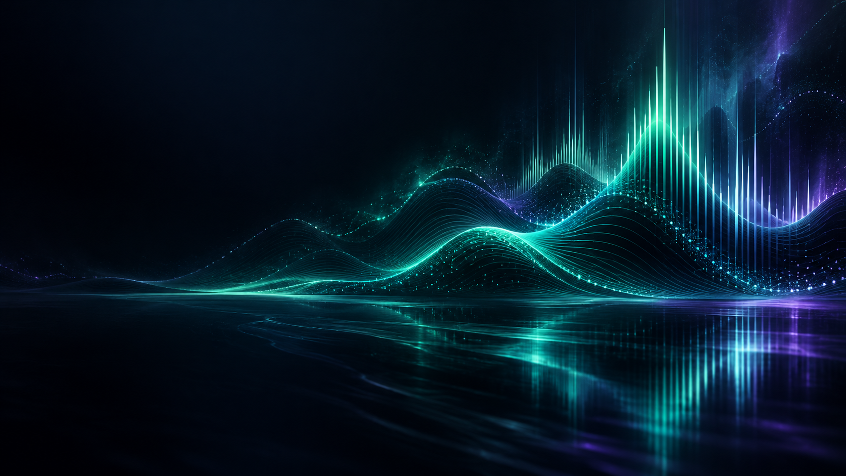 Abstract luminous spectral frequency waves